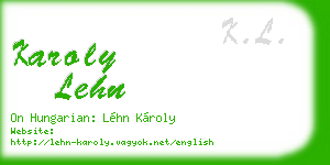 karoly lehn business card